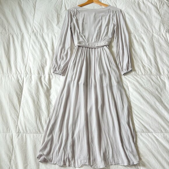 Free People Endless Summer Gray Lavender Belted Maxi Dress Size Small Boho Chic - Picture 11 of 12